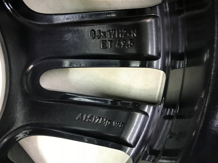 1x Alufelge 17 Zoll 8.0" 5x112 49 5ET Glanz Schwarz A2064016100 Mercedes-Benz FEL2252822712kr