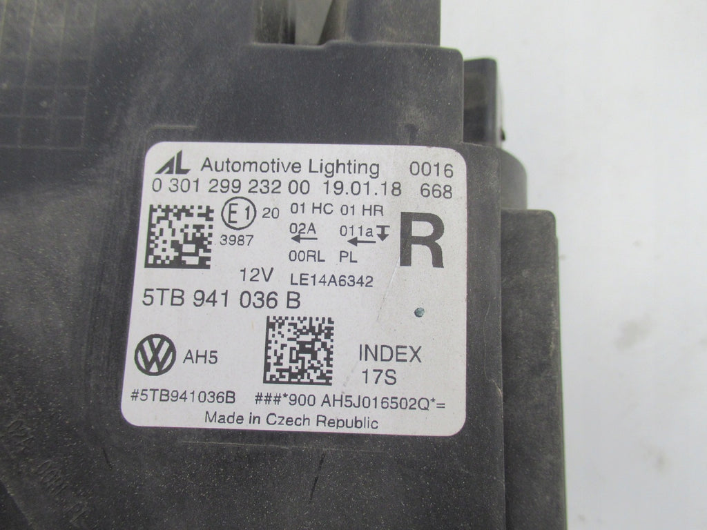 Frontscheinwerfer VW Polo 6r Touran 5TB941036 LED Rechts Scheinwerfer Headlight SCH9749215991rs