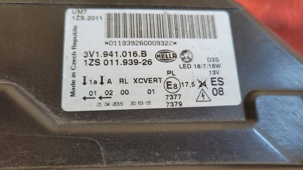 Frontscheinwerfer Skoda Superb III 3V1941016B LED Rechts Scheinwerfer Headlight