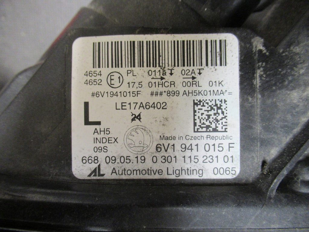Frontscheinwerfer Skoda Fabia 6V1941015F LED Links Scheinwerfer Headlight
