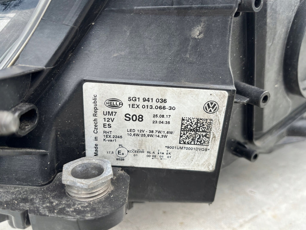 Frontscheinwerfer VW Golf VII 5g1 5G1941036 Full LED Rechts Headlight SCH4102139037rw