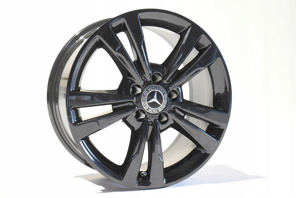 4x Alufelge 17 Zoll 8.0" 5x112 48ET Glanz Schwarz A2124015602 Mercedes-Benz FEL2479464693mq
