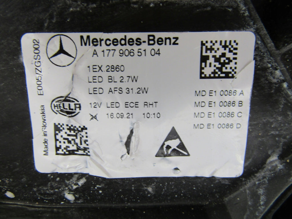 Frontscheinwerfer Mercedes-Benz W177 A1779065104 LED Links Headlight SCH2686417425ww