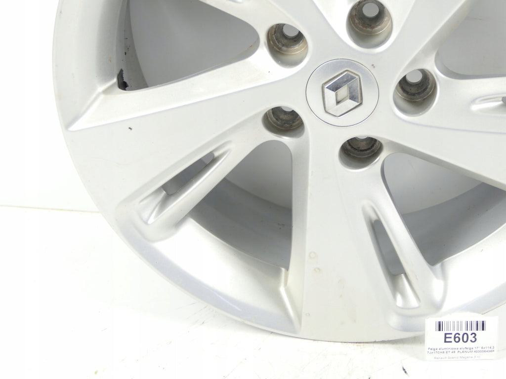 1x Alufelge 17 Zoll 7.0" 5x114.3 49ET 403006435R Renault Megane III 1 Fluence FEL5864467844tp
