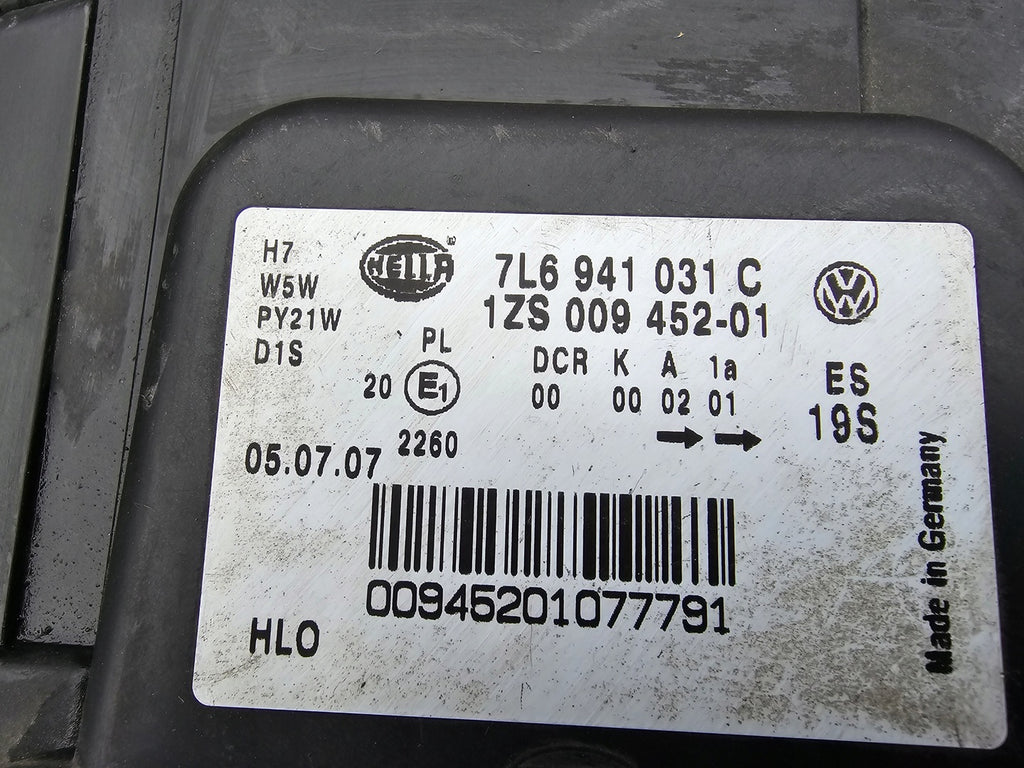 Frontscheinwerfer VW Touareg 7l6 7L6941031C Bi-Xenon Links Headlight SCH6009276645ur