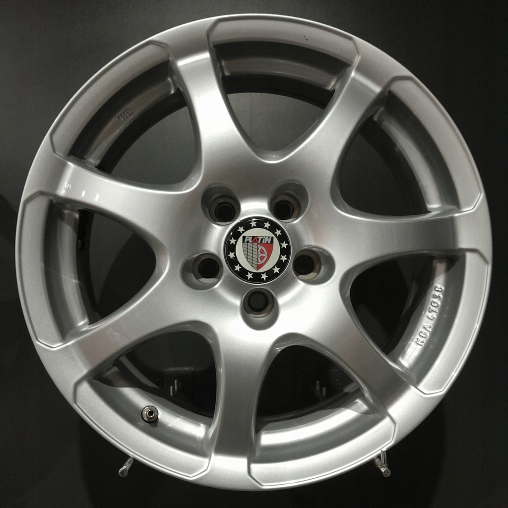4x Alufelge 16 Zoll 6.0" 5x100 38ET Glanz Silber Skoda Kamiq Rim Wheel FEL3900215329hm