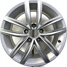 Load image into Gallery viewer, 1x Alufelge 16 Zoll 6.5&quot; 5x112 46ET Glanz Silber 5G0601025 Vw Rim Wheel