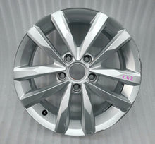 Load image into Gallery viewer, 1x Alufelge 16 Zoll 6.5&quot; 5x112 48ET Glanz Silber 5TA601025 VW Touran Rim Wheel