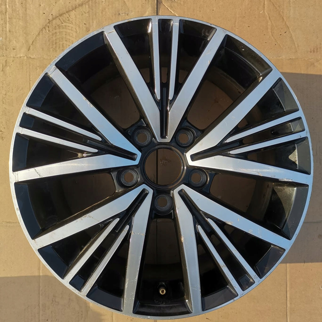 1x Alufelge 16 Zoll 6.5" 5x112 46ET Glanz Schwarz 5G0601025 VW Rim Wheel FEL9487604325et