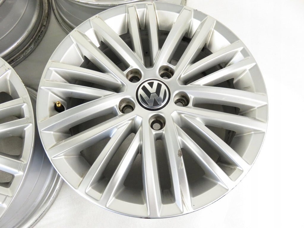 4x Alufelge 16 Zoll 6.5" 5x112 50ET Silber 1T0601025AC VW Golf VII Touran FEL3814262214ti