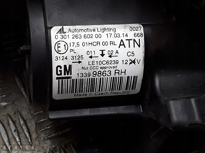 Frontscheinwerfer Opel Zafira C 13399863 Rechts Scheinwerfer Headlight SCH4561815443io