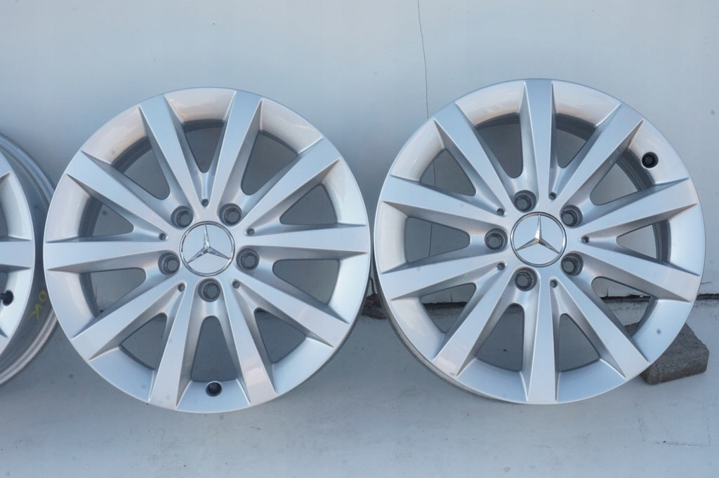 4x Alufelge 16 Zoll 6.5" 5x112 49ET Matt Silber A2464010500 Mercedes-Benz W246 FEL2895627772oh