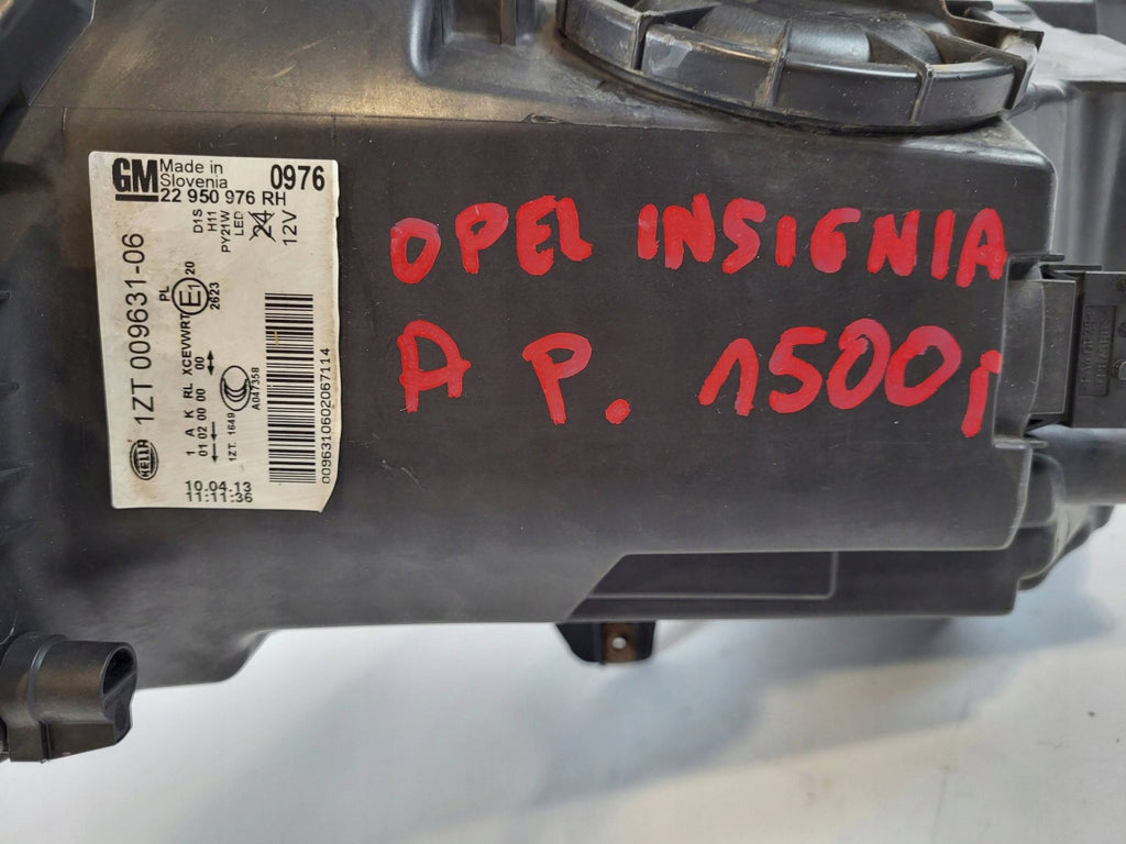 Frontscheinwerfer Opel Insignia A 22950976 Rechts Scheinwerfer Headlight SCH2598532523ye