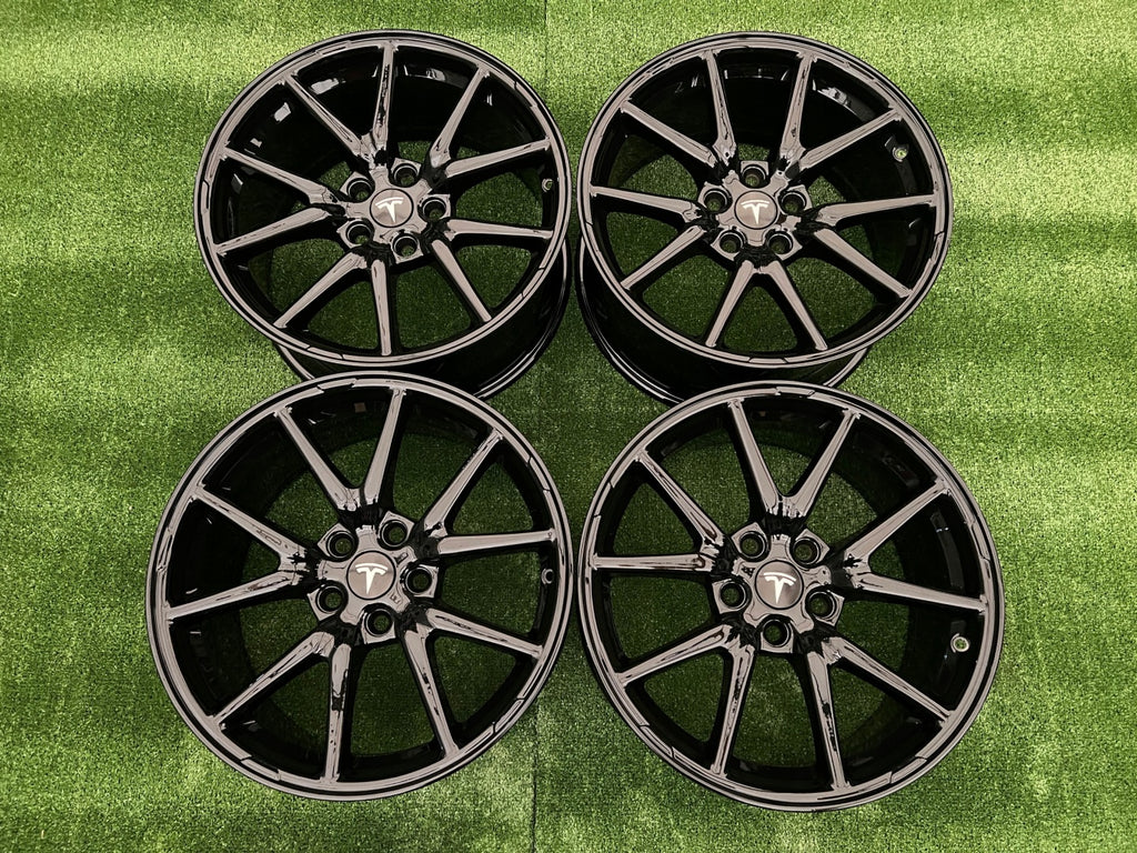 4x Alufelge 18 Zoll 8.5" 5x114.3 40ET Glanz Schwarz 1044221-00-C Tesla Model 3 FEL4826670854uh