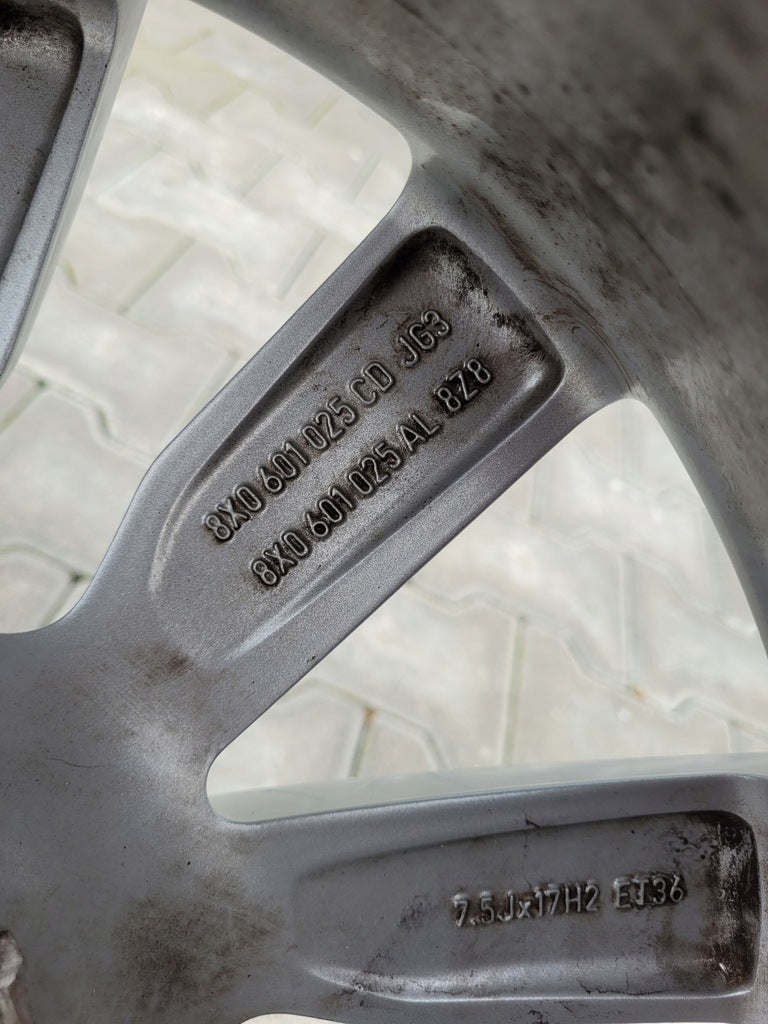 1x Alufelge 17 Zoll 7.5" 5x100 36ET Glanz Graphit 8X0601025 Audi A1 Mg Rim Wheel FEL4939965055uw