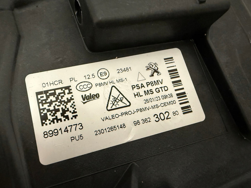 Frontscheinwerfer Peugeot II 9836230180 LED Ein Stück (Rechts oder Links) SCH1068600902os
