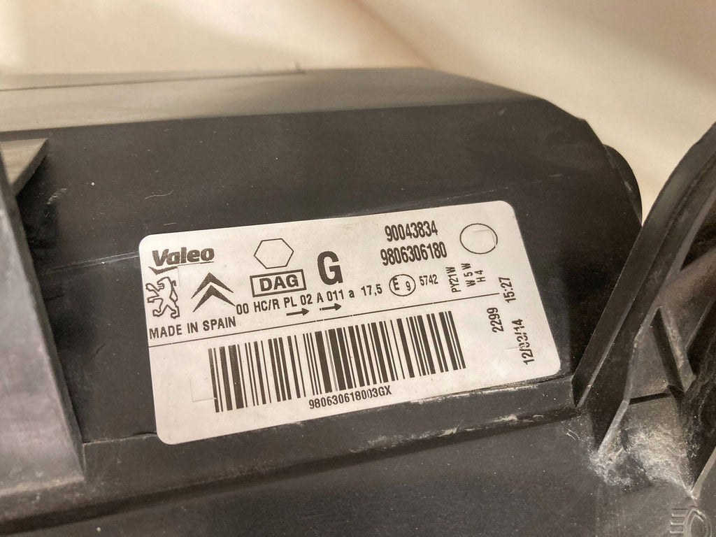 Frontscheinwerfer Citroën Berlingo 9806306180 Links Scheinwerfer Headlight