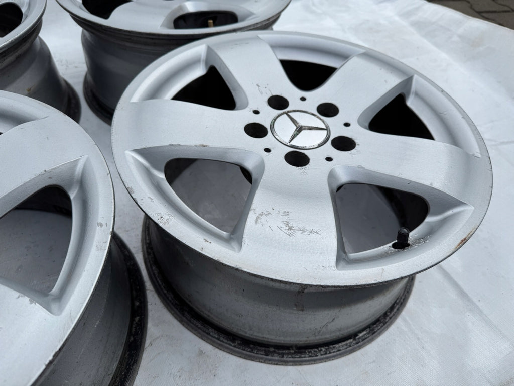 4x Alufelge 16 Zoll 7.5" 5x112 37ET Glanz Silber Mercedes-Benz Rim Wheel FEL3262861584sj