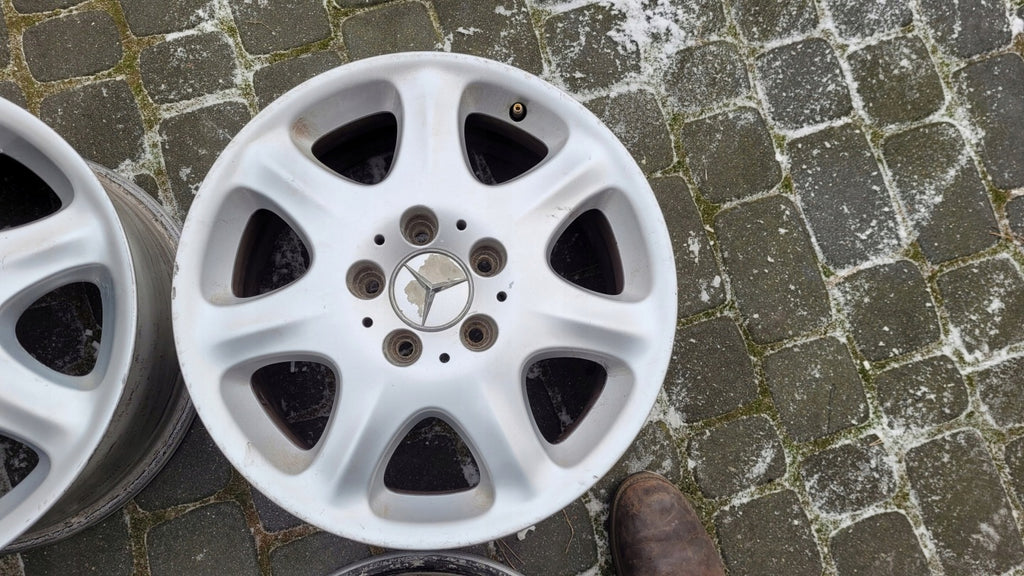 4x Alufelge 16 Zoll 7.5" 5x112 46ET Glanz Silber A2204010102 Mercedes-Benz W220 FEL2553186442yh