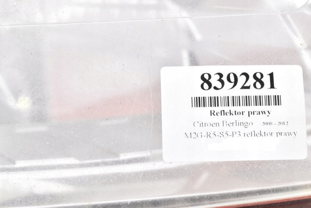 Frontscheinwerfer Citroën Berlingo 9682828180 Rechts Scheinwerfer Headlight