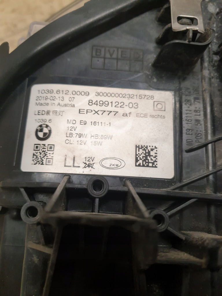 Frontscheinwerfer BMW 5 G31 G30 8499122 LED Rechts Scheinwerfer Headlight SCH5426968456pb