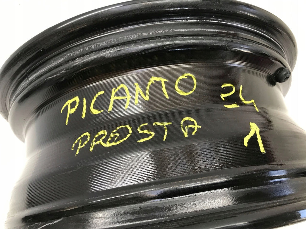 1x Alufelge 16 Zoll 6.5" 4x100 51ET Glanz Schwarz 52910-G6920 Kia Picanto FEL2260636036gq