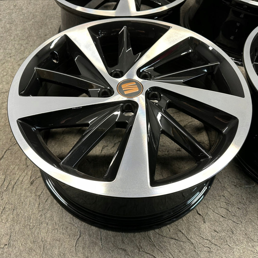 4x Alufelge 18 Zoll 7.5" 5x112 51ET Glanz Grau 5F0601025E Mg Leon Rim Wheel FEL1115442671gp