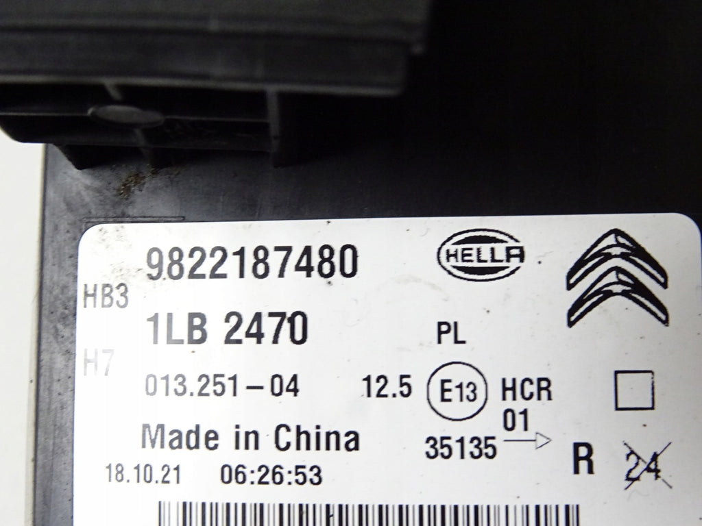 Frontscheinwerfer Citroën C5 Aircross 9822187480 Rechts Scheinwerfer Headlight