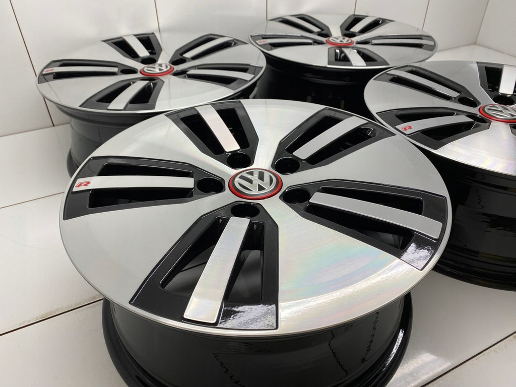 4x Alufelge 16 Zoll 6.5" 5x112 46ET Glanz Silber 5GE601025 VW Golf VII I FEL4112062716hb