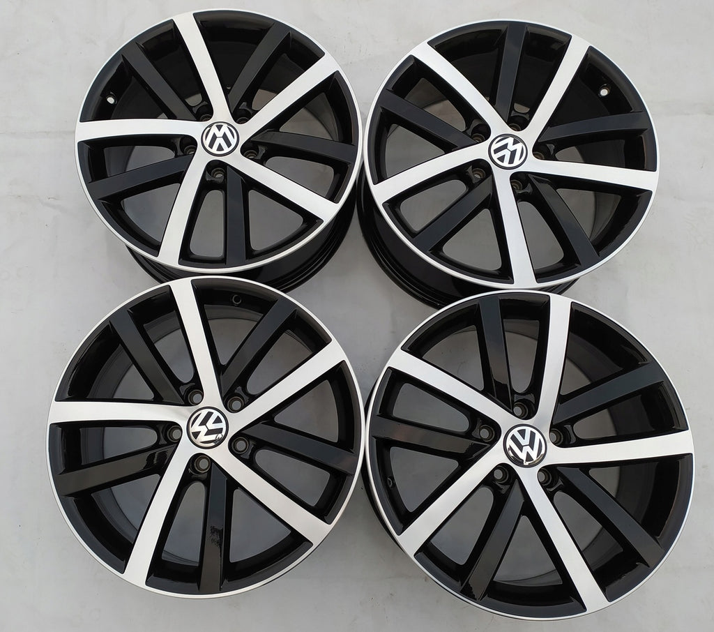 4x Alufelge 18 Zoll 7.5" 5x112 51ET Glanz Silber 5K0601025L VW Golf VII Touran