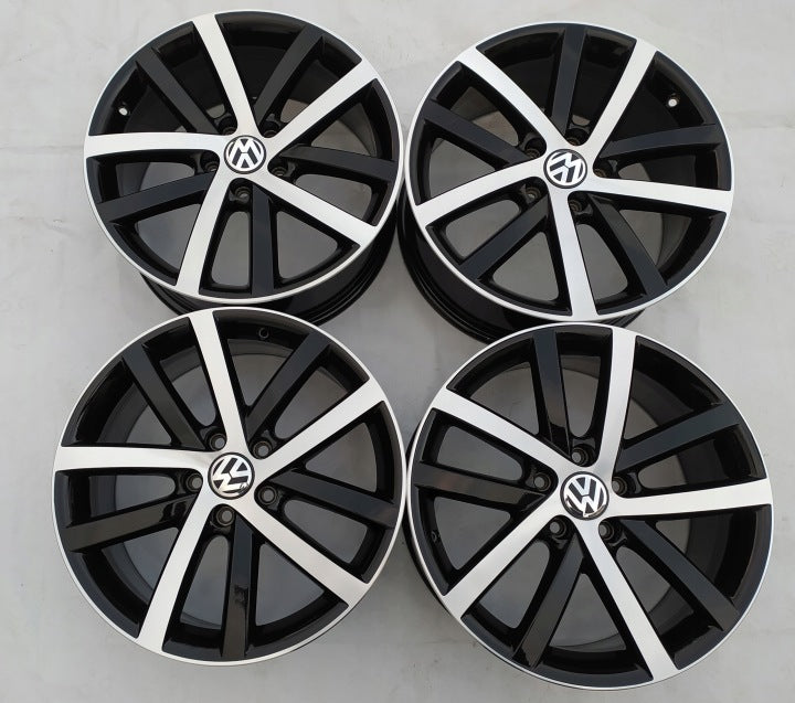 4x Alufelge 18 Zoll 7.5" 5x112 51ET Glanz Silber 5K0601025L VW Golf VII Touran FEL3929973281ua