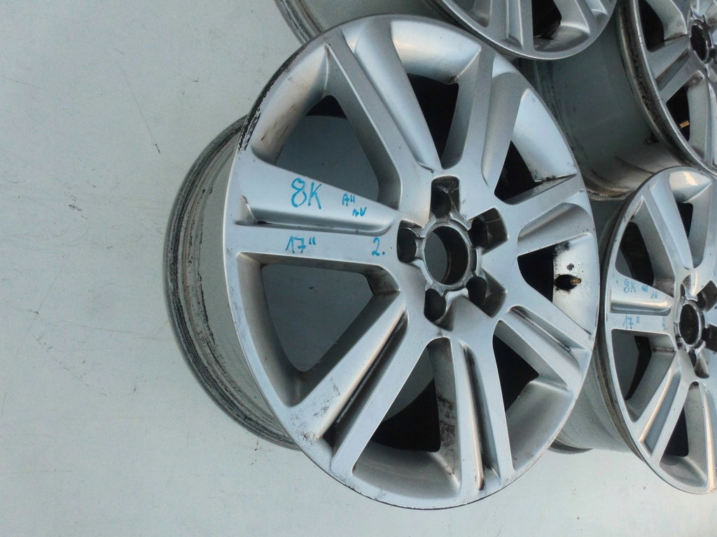 4x Alufelge 17 Zoll 7.5" 5x112 45ET Glanz Silber 8K0601025B Audi A4 B8 Rim Wheel