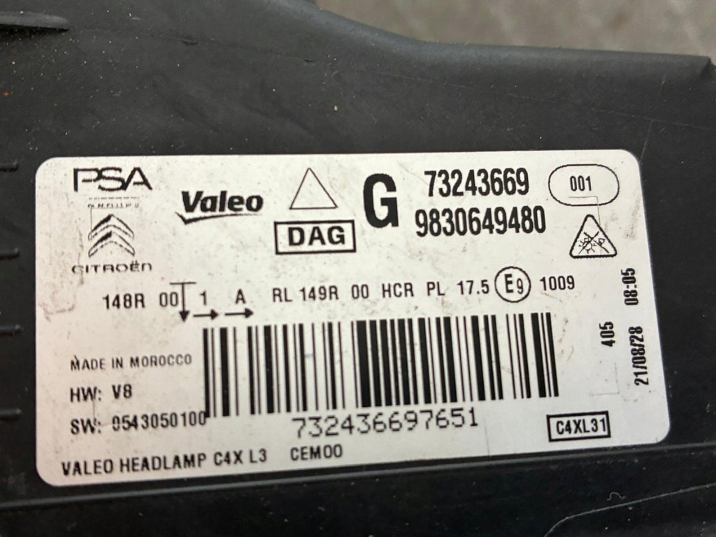 Frontscheinwerfer Citroën C4 III 9830649480 Full LED Links Headlight SCH5509204241em
