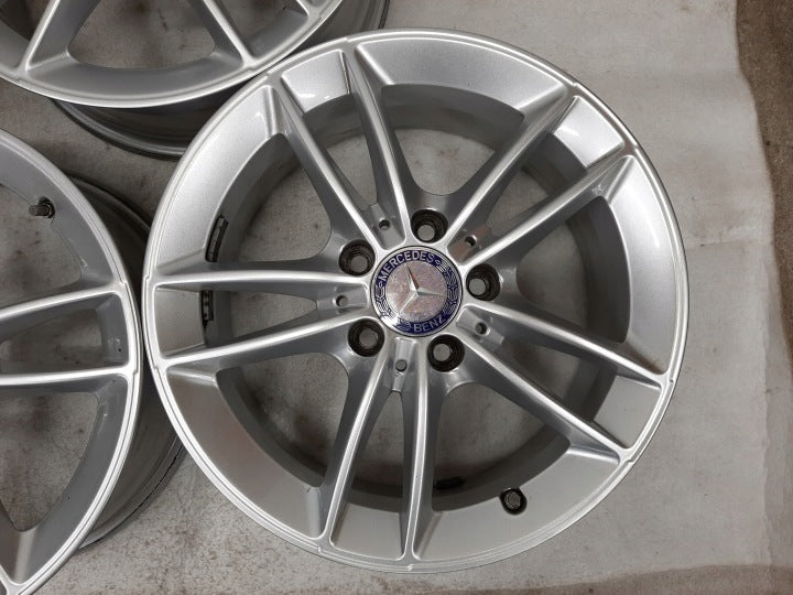 4x Alufelge 16 Zoll 6.5" 5x112 44ET Glanz Silber A1774010100 Mercedes-Benz W177 FEL3463137750px