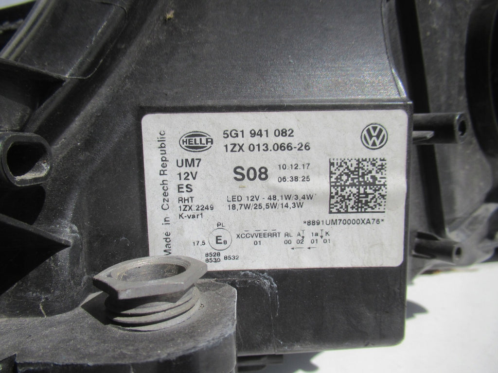 Frontscheinwerfer VW Golf VII 5G1941082 LED Rechts Scheinwerfer Headlight SCH4574131577ke