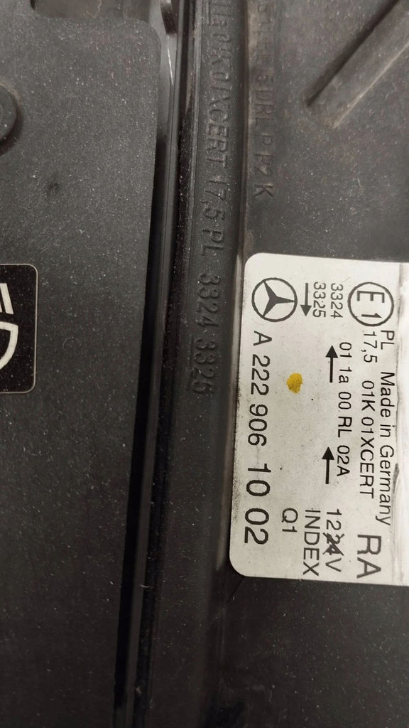 Frontscheinwerfer Mercedes-Benz W222 A2229061002 Rechts Scheinwerfer Headlight SCH5537694336qw