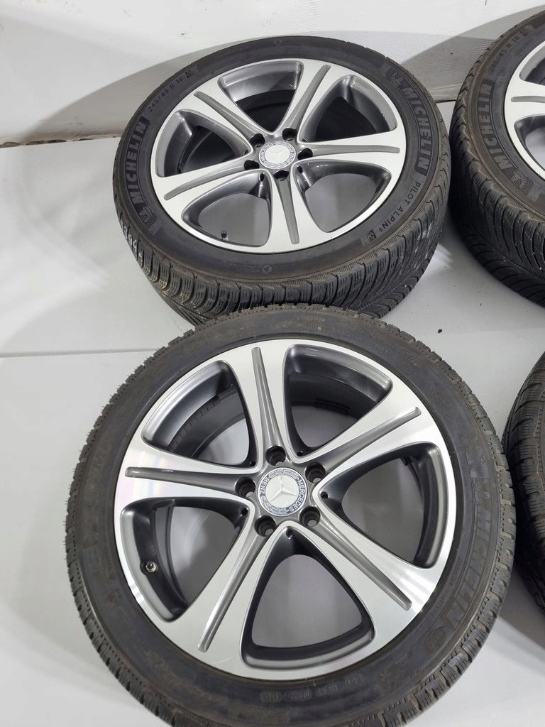 4x Alufelge 18 Zoll 8.0" 5x112 43ET Schwarz A2134011400 Mercedes-Benz Rim Wheel FEL4717754742ug