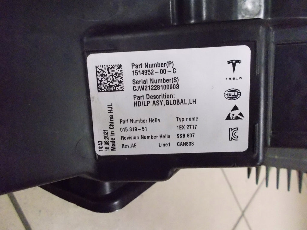 Frontscheinwerfer Tesla 3 Y 1514952-00-C LED Links Scheinwerfer Headlight