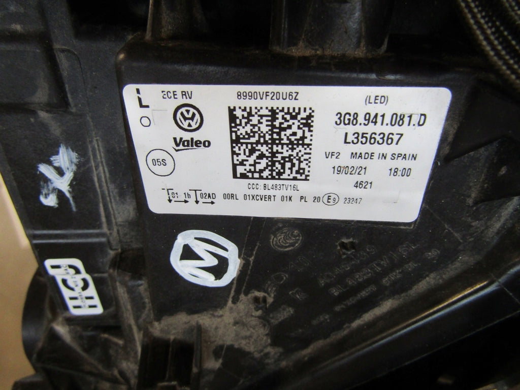 Frontscheinwerfer VW Arteon 3G8941081D LED Links Scheinwerfer Headlight SCH1637331434ta