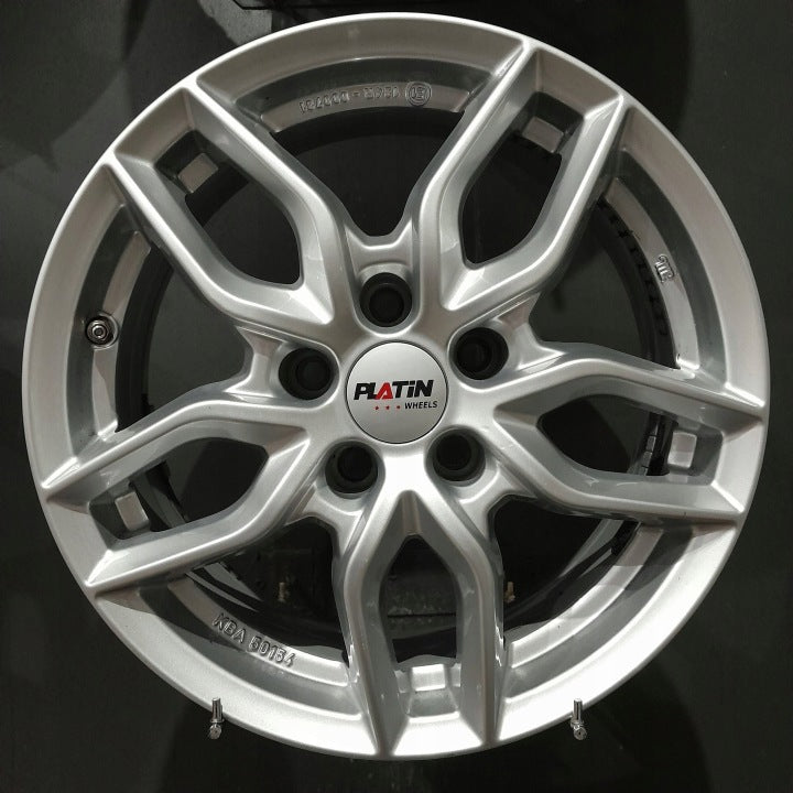 4x Alufelge 16 Zoll 6.5" 5x112 33ET Glanz Silber KBA50154 Audi Q3 Rim Wheel FEL5097724389ax