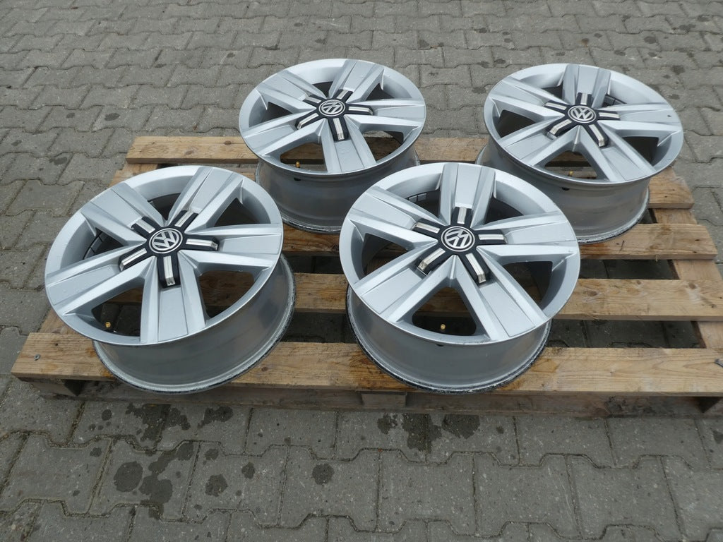 4x Alufelge 17 Zoll 7.0" 5x120 55ET Glanz Silber 7E0601025 VW T6 T5 Rim Wheel FEL2490288383cd