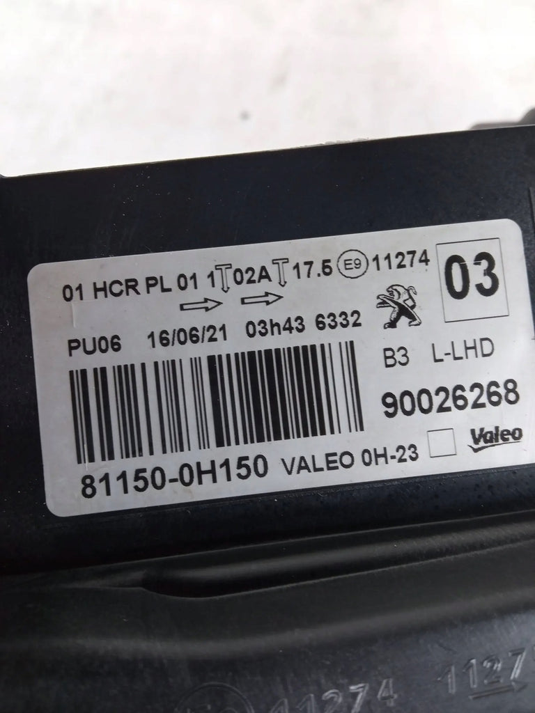 Frontscheinwerfer Peugeot 108 811500H150 Links Scheinwerfer Headlight