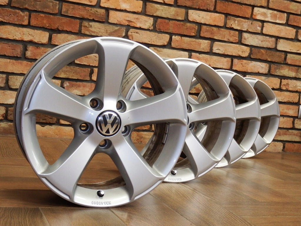 4x Alufelge 16 Zoll 6.5" 5x112 33ET Glanz Grau VW Sharan Rim Wheel FEL2784694186am