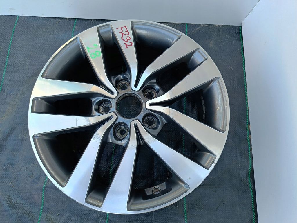 1x Alufelge 16 Zoll 6.5" 5x114.3 50ET Glanz Graphit 52910-G4200 Hyundai I I40 Mg FEL2245747357ea