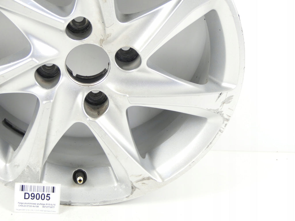 1x Alufelge 15 Zoll 6.0" 4x108 9673773577 Peugeot 208 I Rim Wheel FEL7032566245il