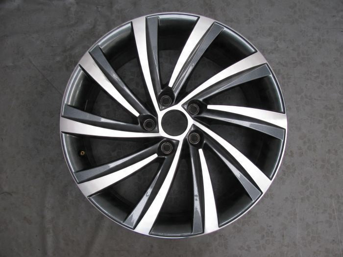 1x Alufelge 18 Zoll 7.5" 5x112 48ET Glanz Graphit 5E3601025AG Skoda Octavia