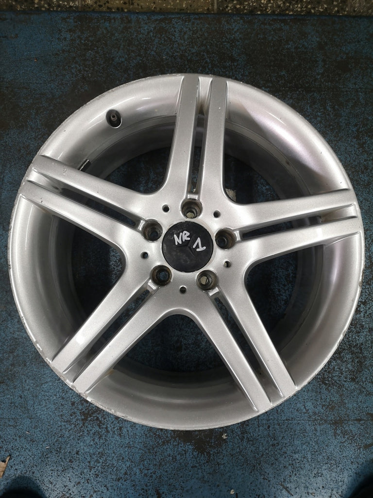 1x Alufelge 18 Zoll 8.5" 5x112 30ET Matt Silber A2034015602 Mercedes-Benz W203