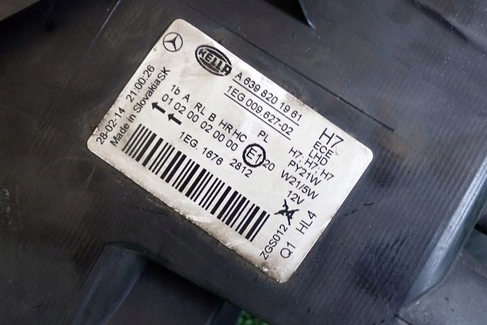 Frontscheinwerfer Mercedes-Benz Vito A6398201961 Rechts Scheinwerfer Headlight