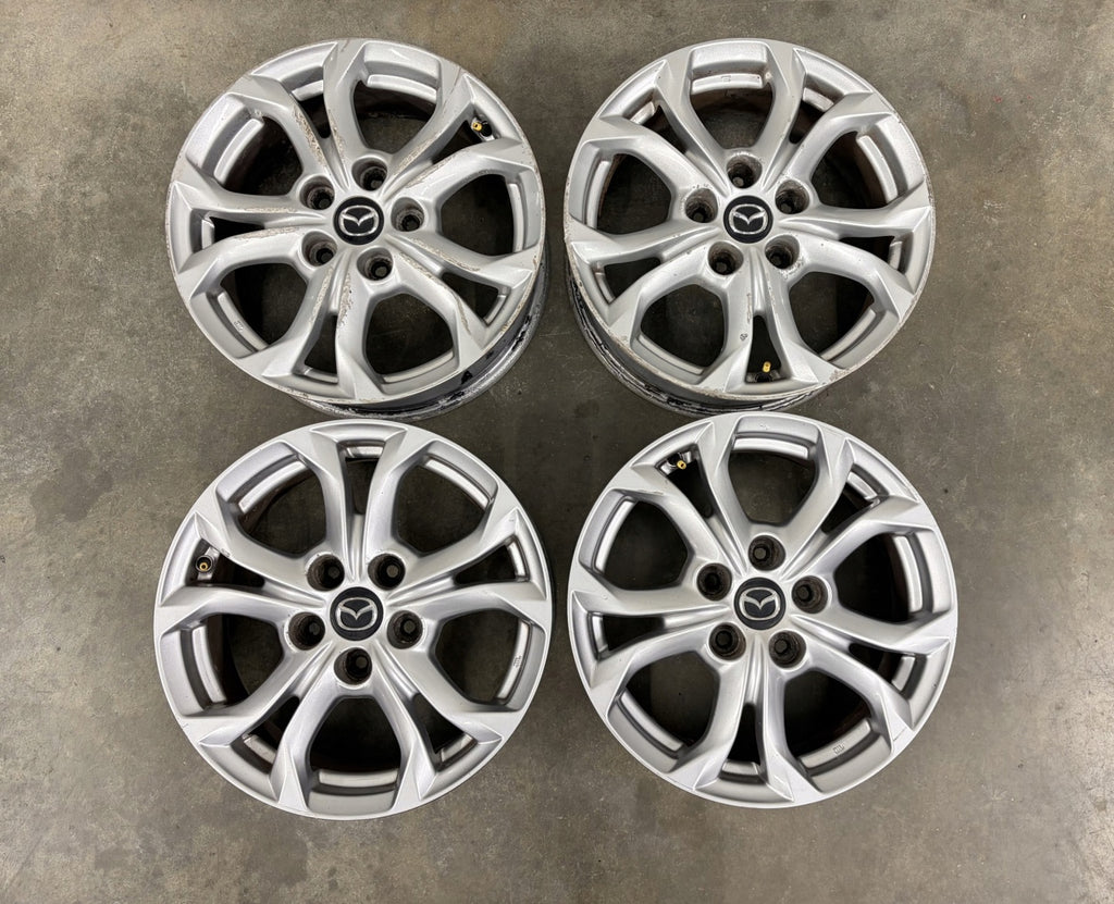 4x Alufelge 16 Zoll 6.5" 5x114.3 50ET Matt Silber 9965F36560 Mazda Cx-3 FEL2207914388dc
