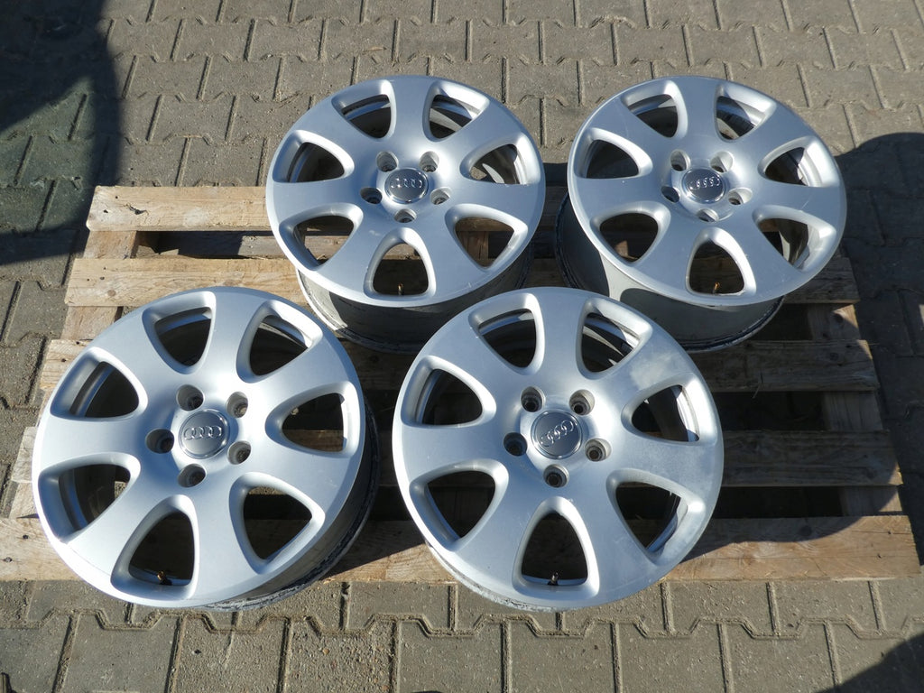 4x Alufelge 18 Zoll 7.5" 5x130 53ET Glanz Silber 4L0601025 Audi Rim Wheel